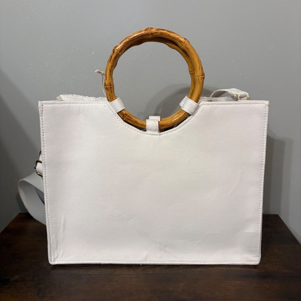 NWT Sol and Mer Strawberry Beaded Purse w/ Bamboo Handles‎ - Picture 4 of 8